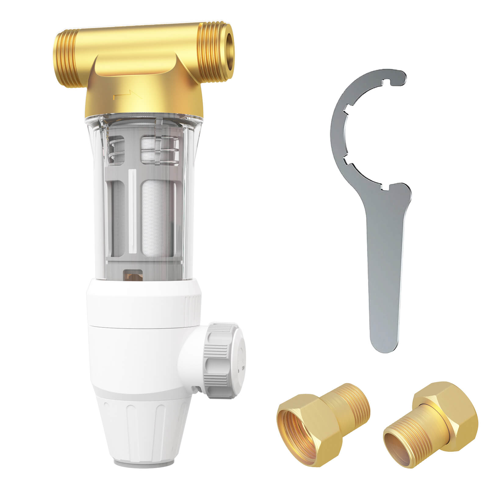 Besdor SWater 2 Backwash Spin Down Sediment Filter Whole House Prefilter System